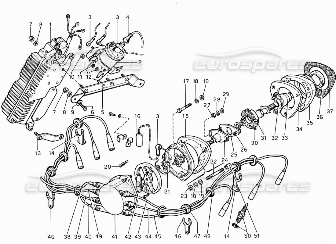 ferrari 206 gt dino (1969) motorzündung teilediagramm