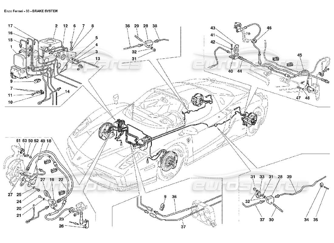 FERRARI ENZO BREMSSYSTEM TEILEDIAGRAMM ferrari enzo bremssystem teilediagramm