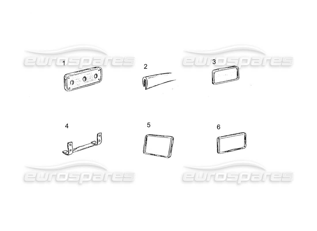 ferrari 250 gt (coachwork) teilediagramm für nummernschildblenden