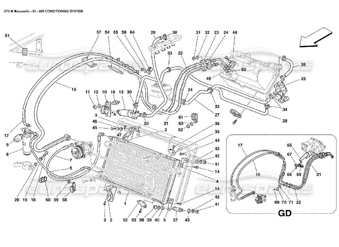 ferrari 575m maranello klimaanlage teilediagramm