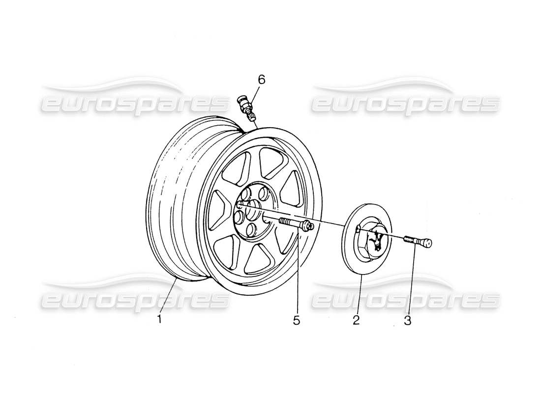 maserati 418 / 4.24v / 430 teilediagramm für felgen