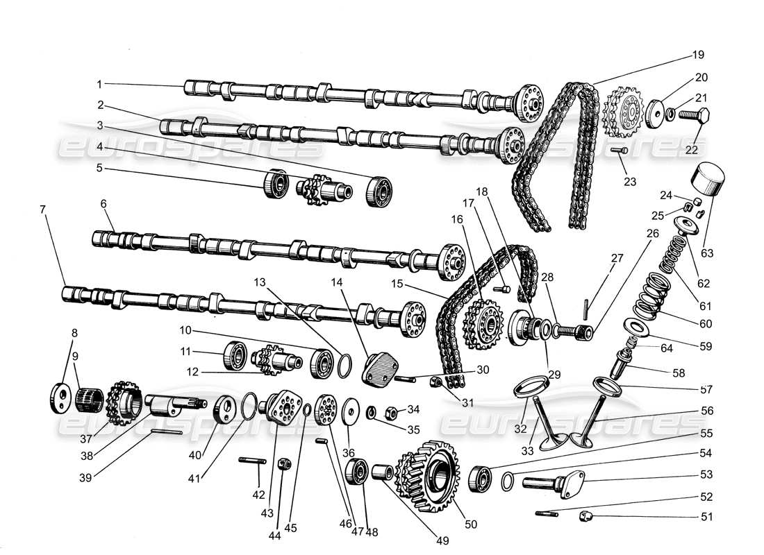 lamborghini espada verteilung (an 450) teilediagramm