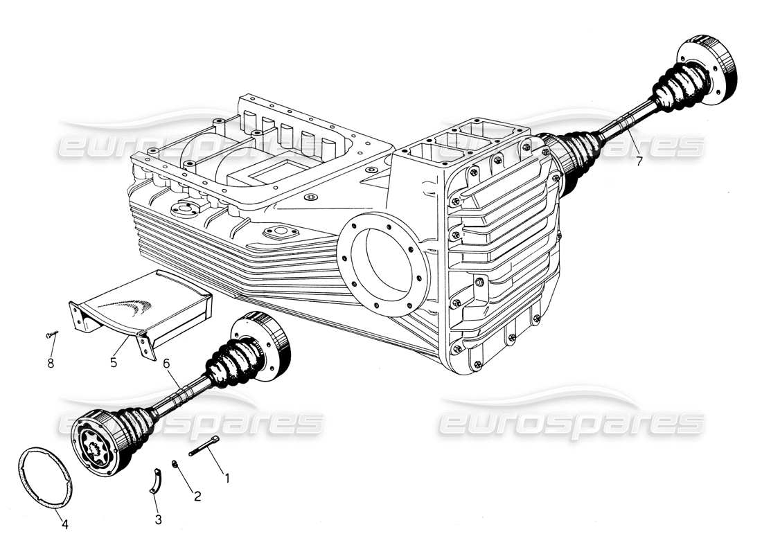 lamborghini countach lp400 antriebswellen - ersatzteildiagramm