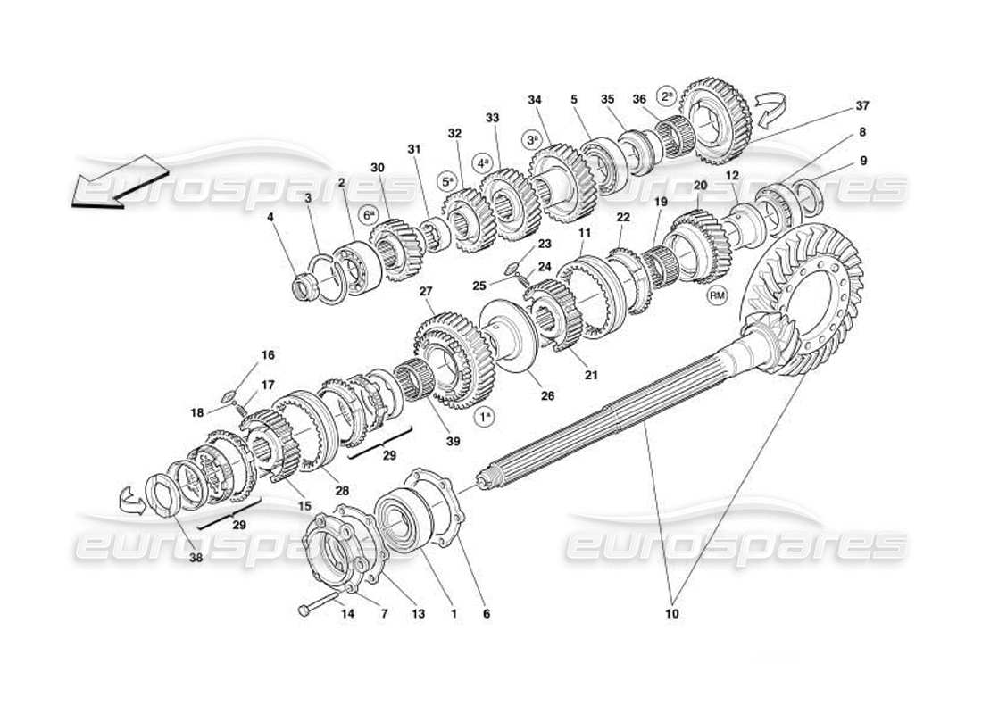 ferrari 550 barchetta wellenräder verlegen teilediagramm