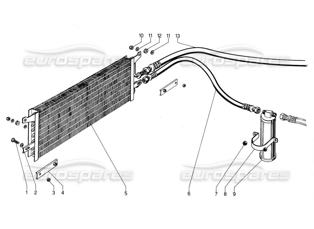 lamborghini urraco p300 klimaanlage teilediagramm