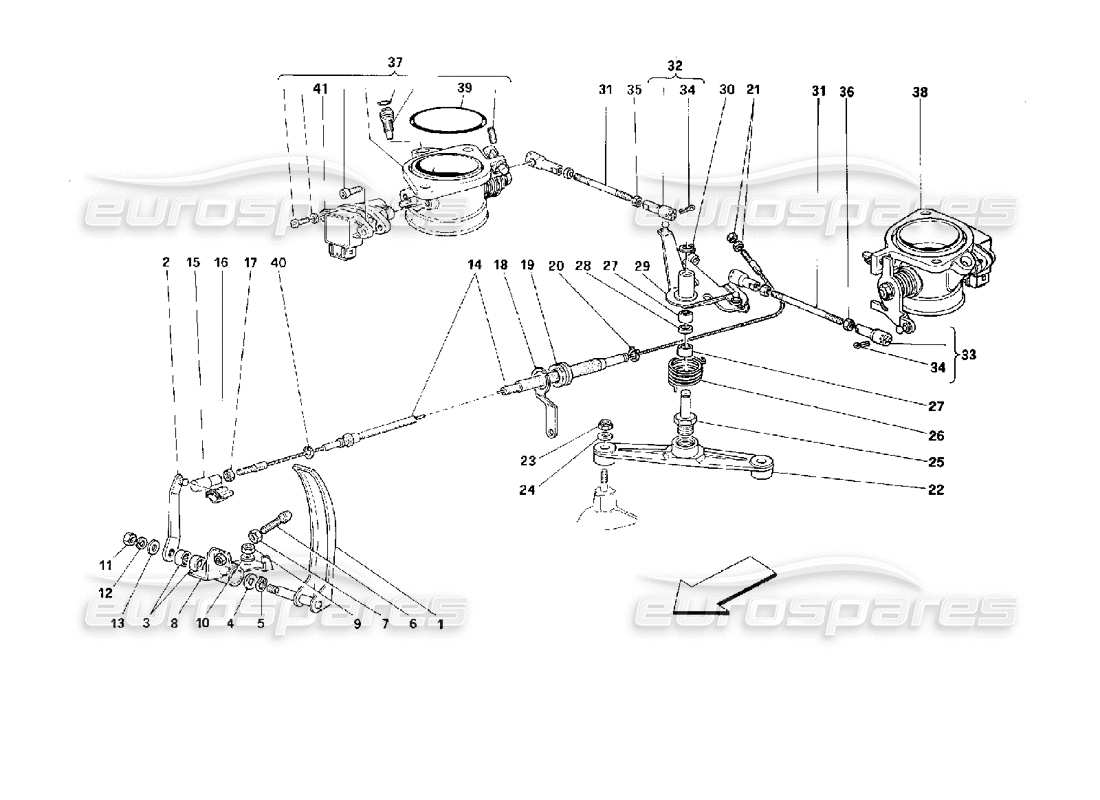 ferrari 512 tr drosselklappensteuerung -nicht für gd- teilediagramm