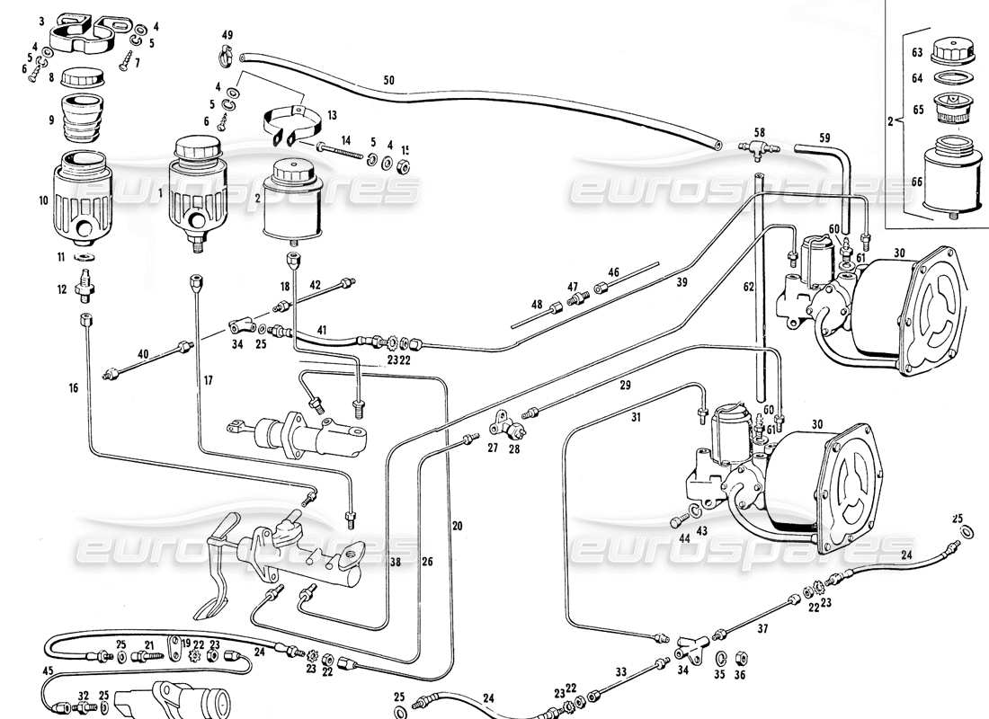 maserati mistral 3.7 teilediagramm der bremssteuerung