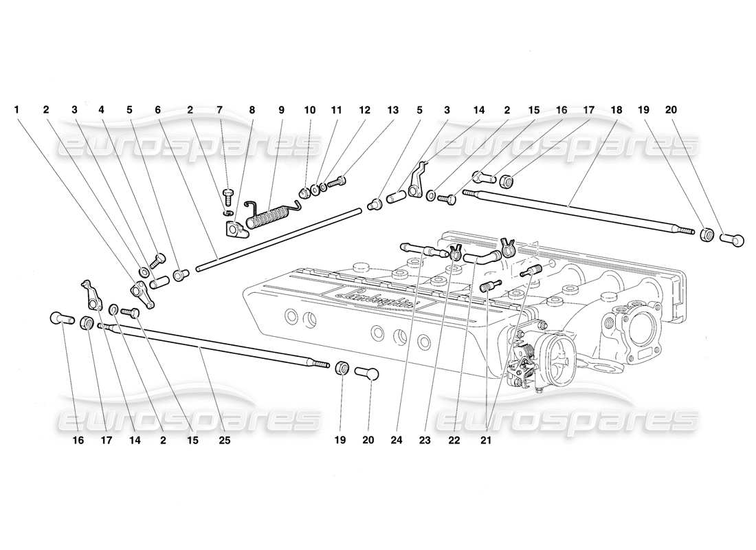 lamborghini diablo vt (1994) beschleunigerkabel teilediagramm