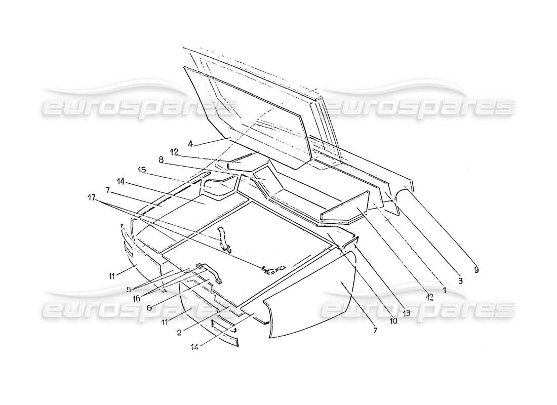 ferrari 365 gt 2+2 (coachwork) kofferraumteppiche ersatzteildiagramm