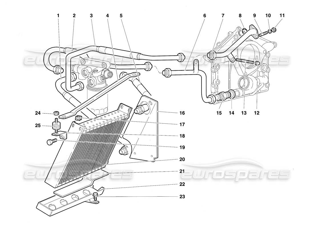 lamborghini diablo vt (1994) motorölsystem teilediagramm