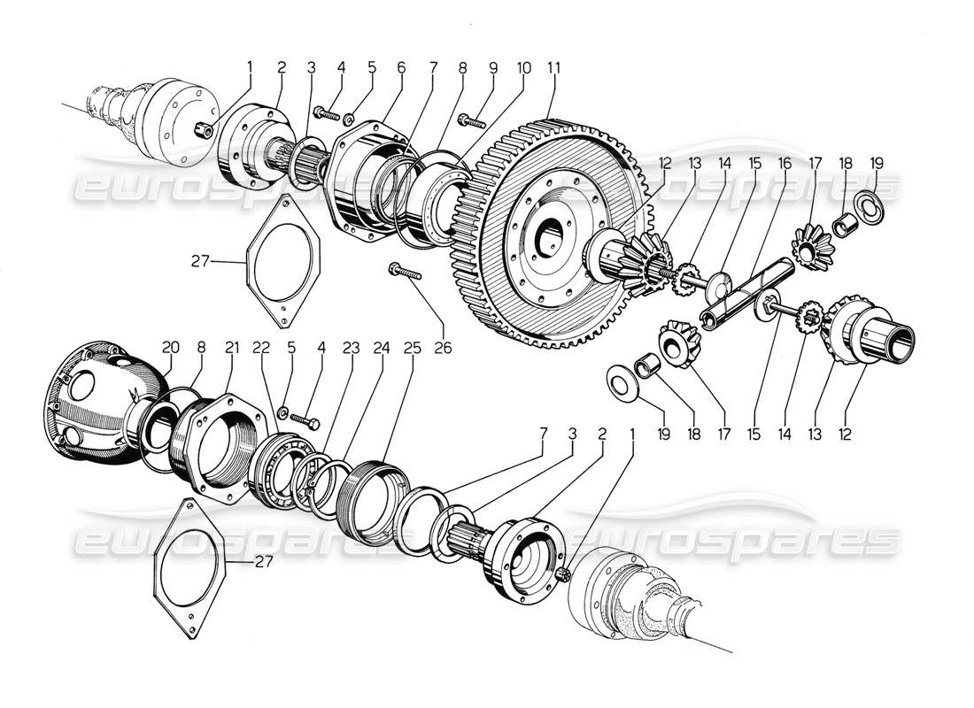 lamborghini jalpa 3.5 (1984) differential teilediagramm