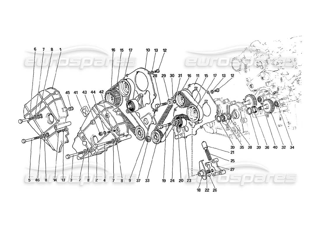 ferrari 288 gto zeitmesssystem - teilediagramm der steuerungen
