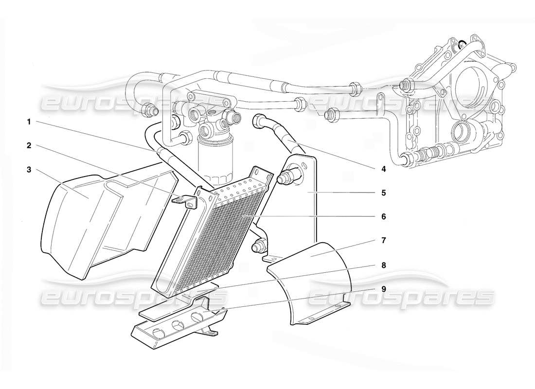 lamborghini diablo vt (1994) motorölsystem (gültig für rh d. version - april 1994) teilediagramm