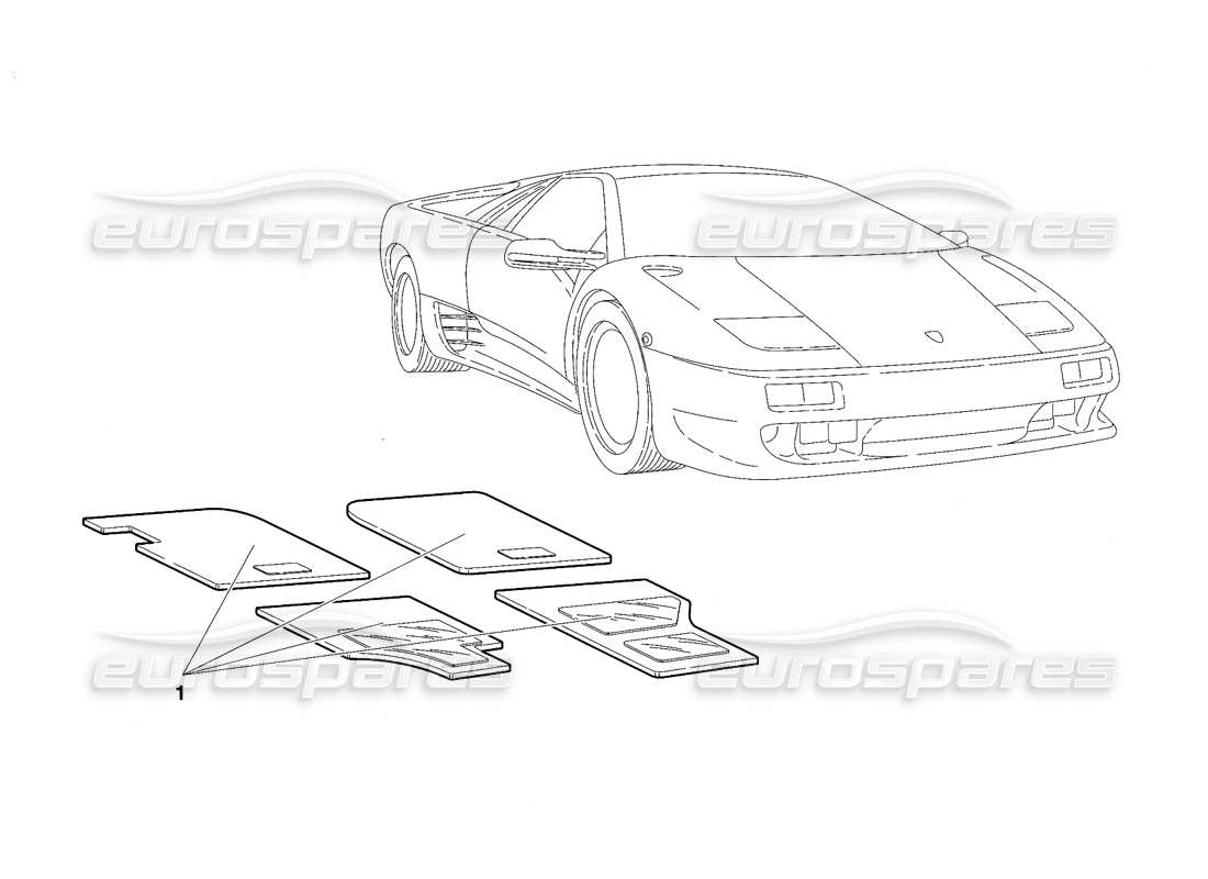 lamborghini diablo vt (1994) zubehör (gültig für rh d. version - april 1994) ersatzteildiagramm