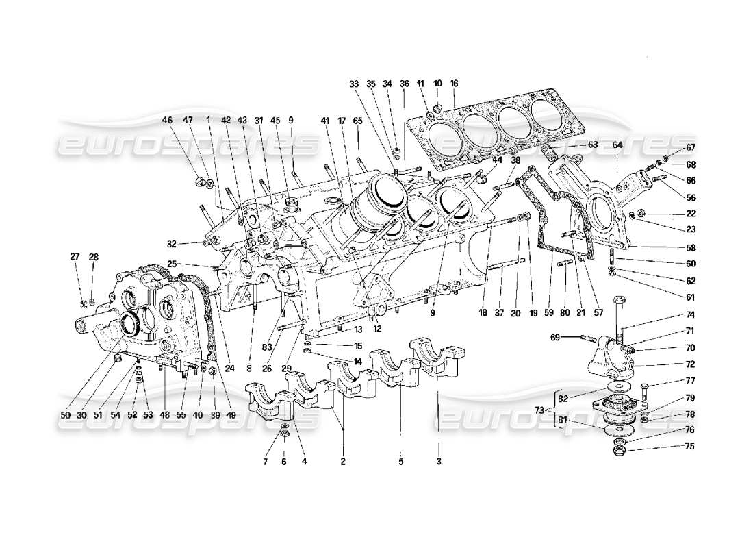 ferrari f40 motorblock ersatzteildiagramm