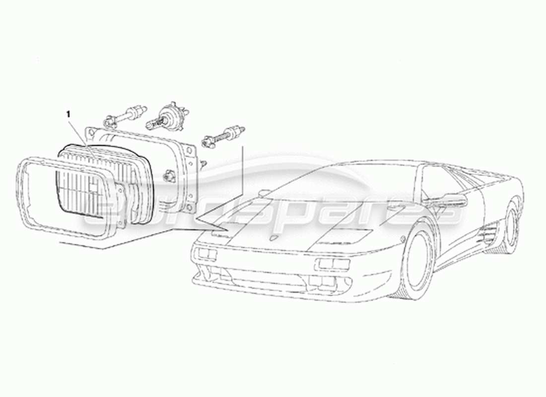 lamborghini diablo vt (1994) lichter (gültig für japan-version - april 1994) teilediagramm