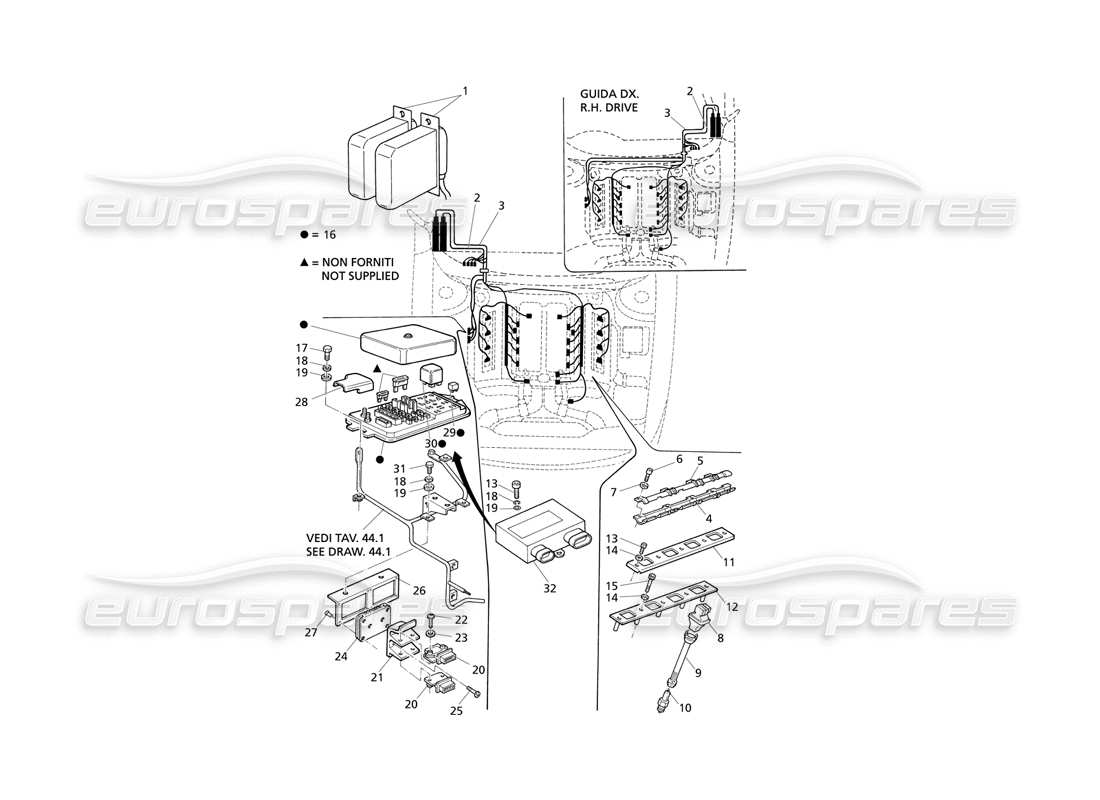 maserati qtp v8 evoluzione zündanlage teilediagramm