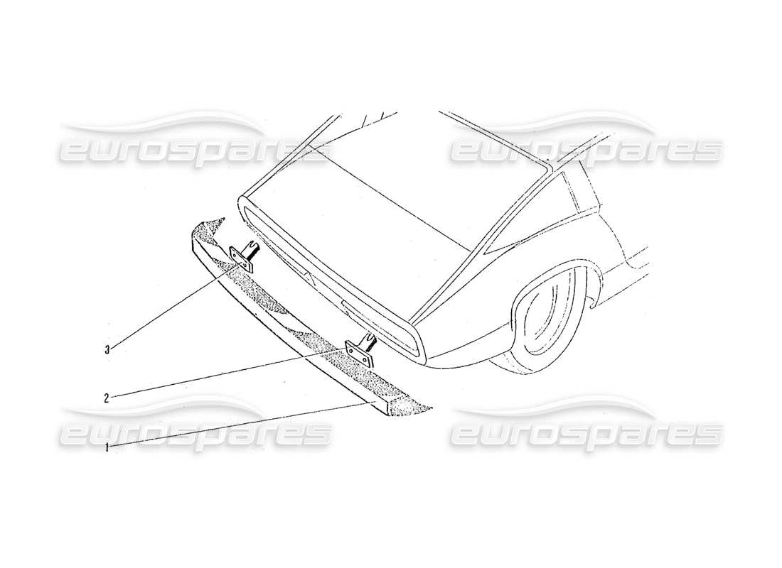 ferrari 365 gtc4 (coachwork) hintere stoßstange teilediagramm