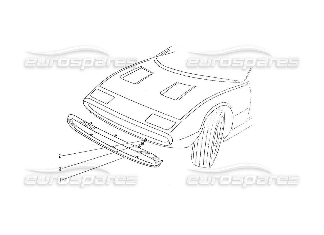 ferrari 365 gtc4 (coachwork) frontstoßstange teilediagramm