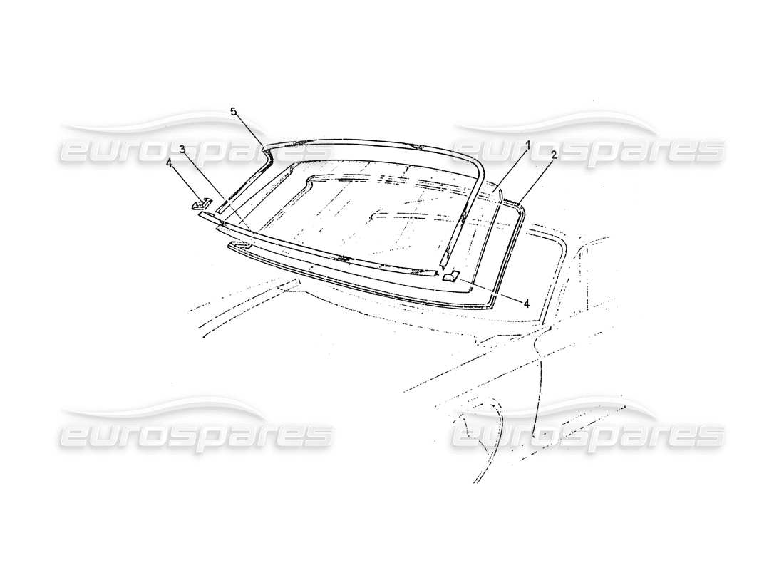 ferrari 365 gt 2+2 (coachwork) teilediagramm für die frontscheibe