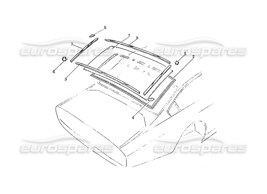 ferrari 365 gt 2+2 (coachwork) heckscheibe teilediagramm