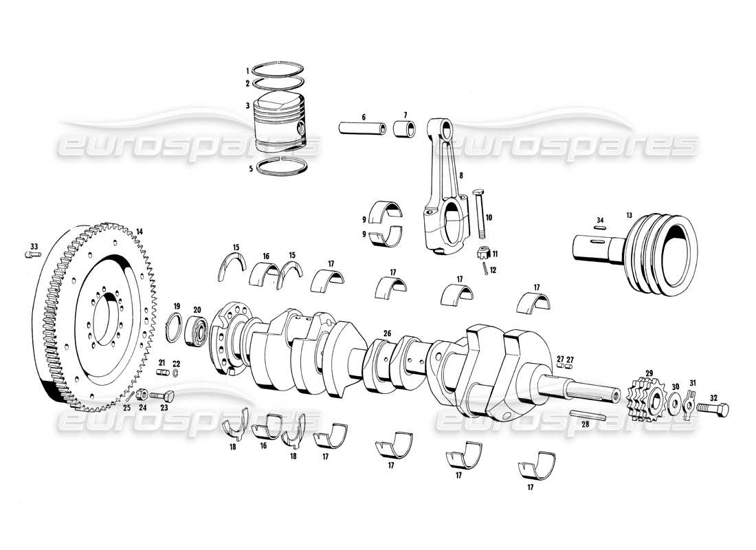 maserati ghibli 4.7 / 4.9 bewegliche teile teilediagramm