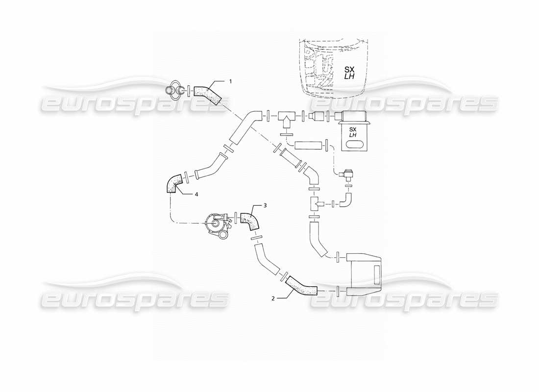 maserati ghibli 2.0 cup teilediagramm für silikonhüllen