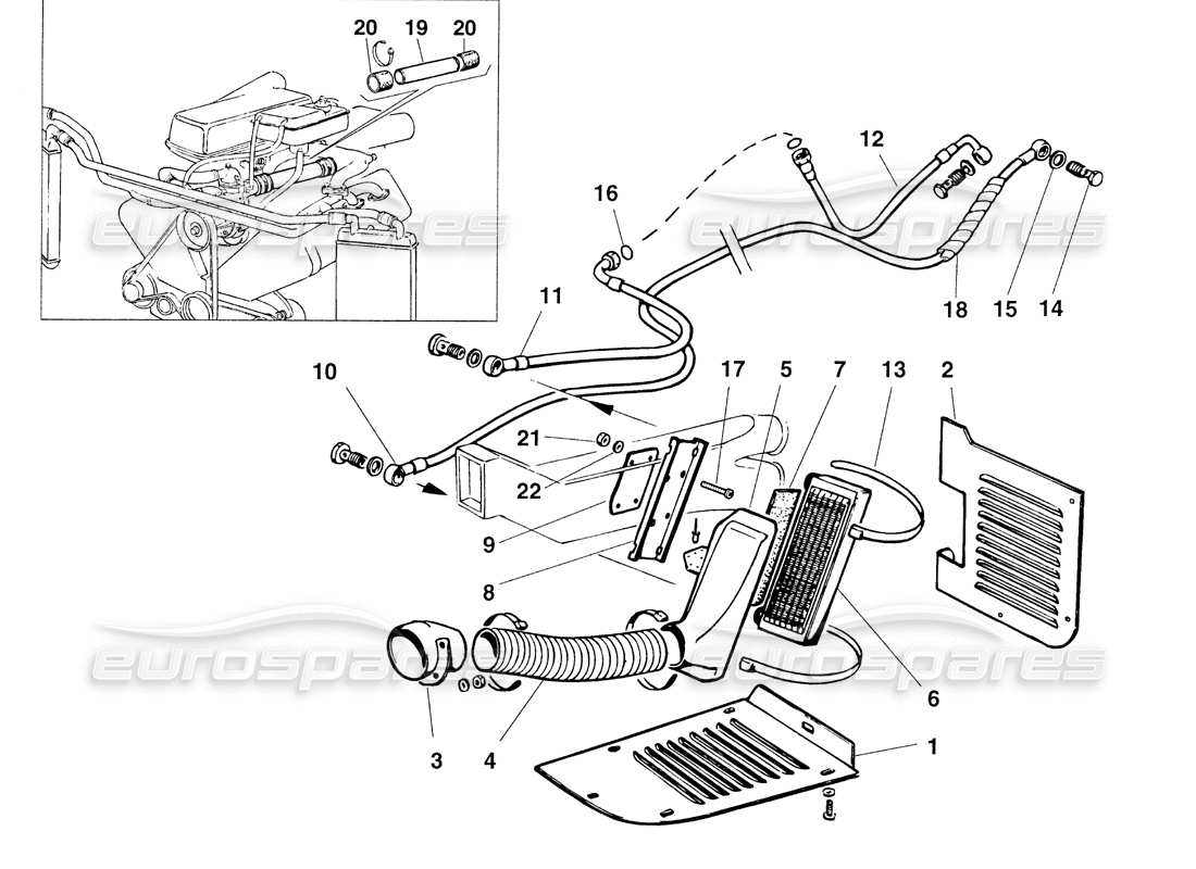 ferrari 355 challenge (1999) getriebeöl-kühlsystem - teilediagramm