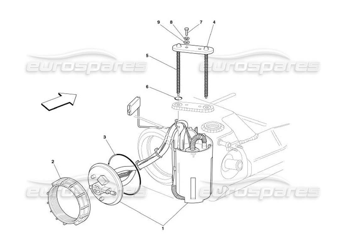 ferrari 575 superamerica kraftstoffpumpe teilediagramm