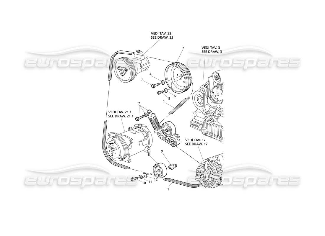 maserati qtp v8 evoluzione poly-v-riemensystem teilediagramm