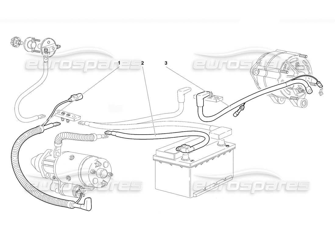 lamborghini diablo vt (1994) elektrisches system (gültig für rh d. version – april 1994) teilediagramm