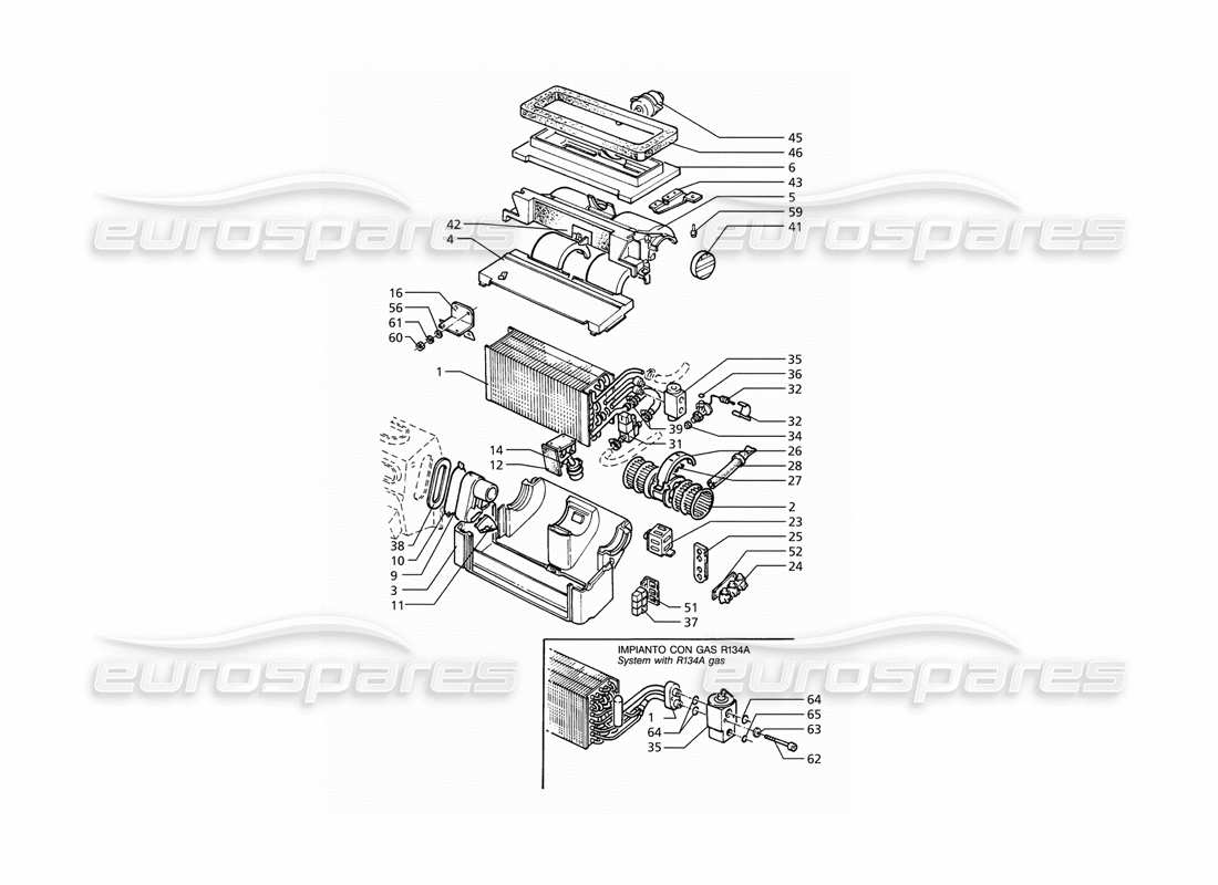 maserati ghibli 2.8 (abs) teilediagramm für automatische klimaanlage (linkslenker)