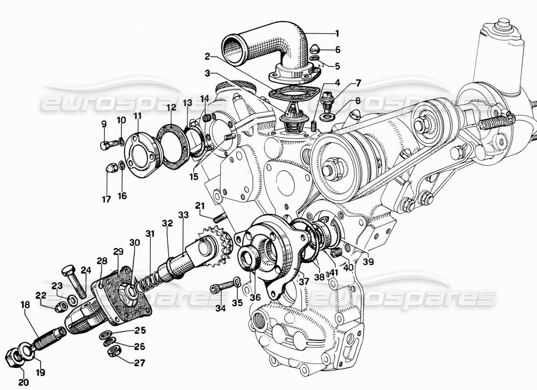 ferrari 365 gt 2+2 (mechanical) diagramm der steuerteile (zubehör)
