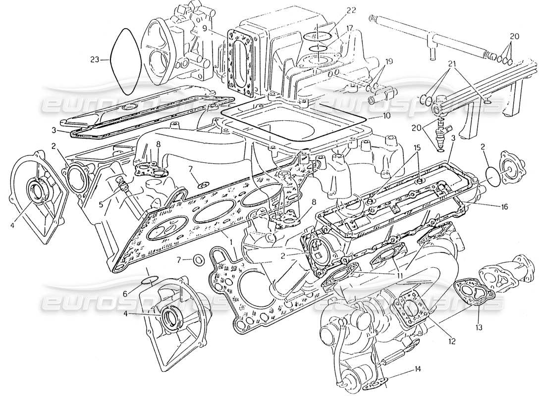 maserati karif 2.8 dichtungssatz und gummis teilediagramm