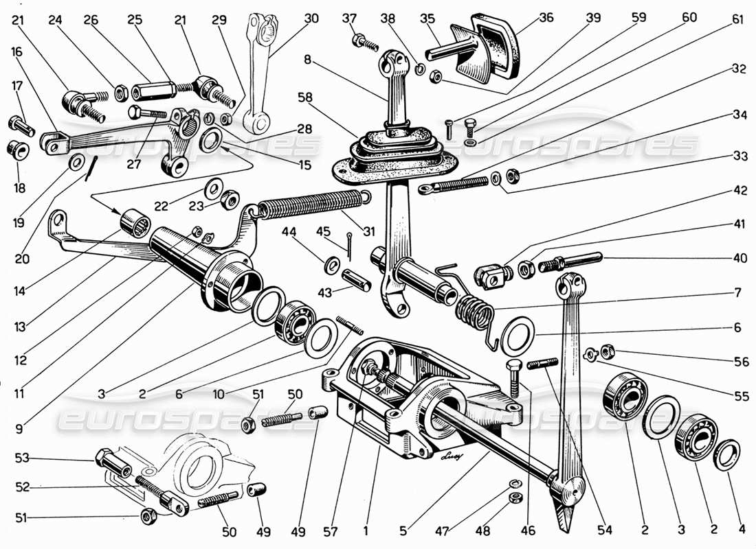 ferrari 330 gt 2+2 pedal board teilediagramm