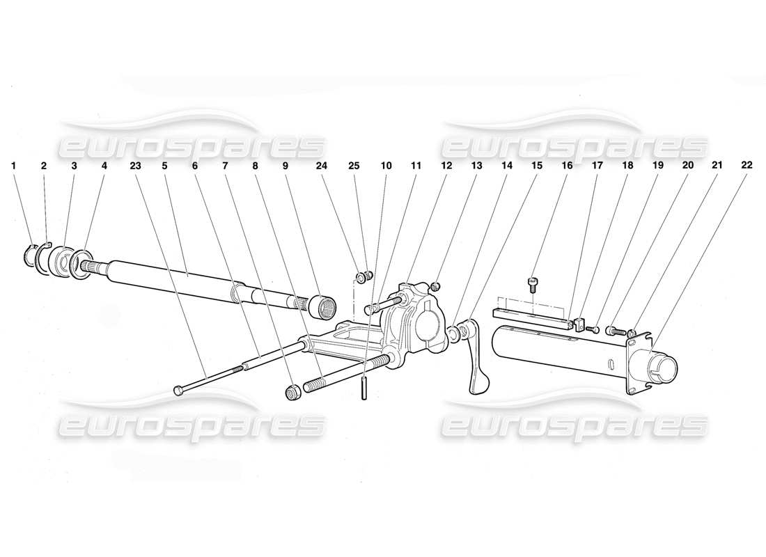 lamborghini diablo vt (1994) lenkung teilediagramm