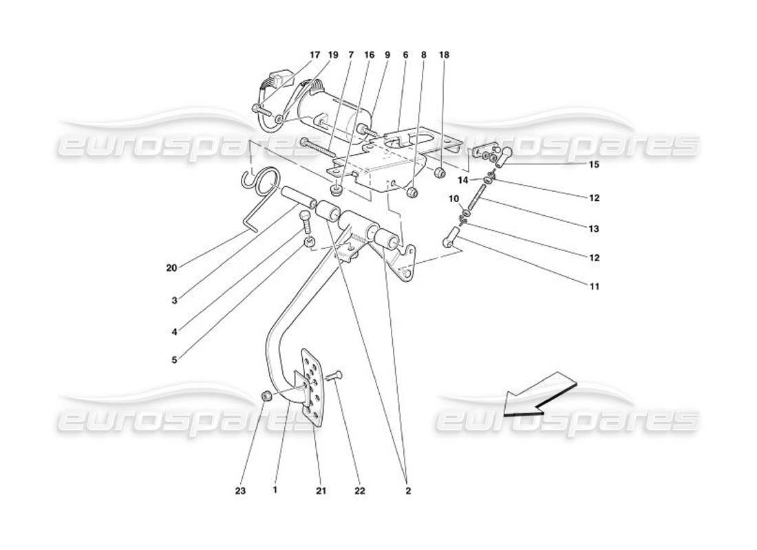 ferrari 575 superamerica elektronisches gaspedal teilediagramm