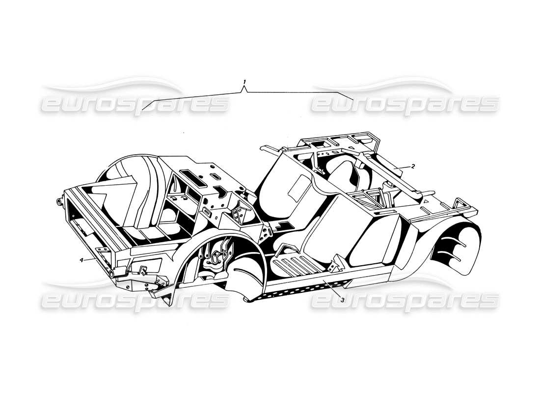 maserati bora (usa variants) frame-teilediagramm