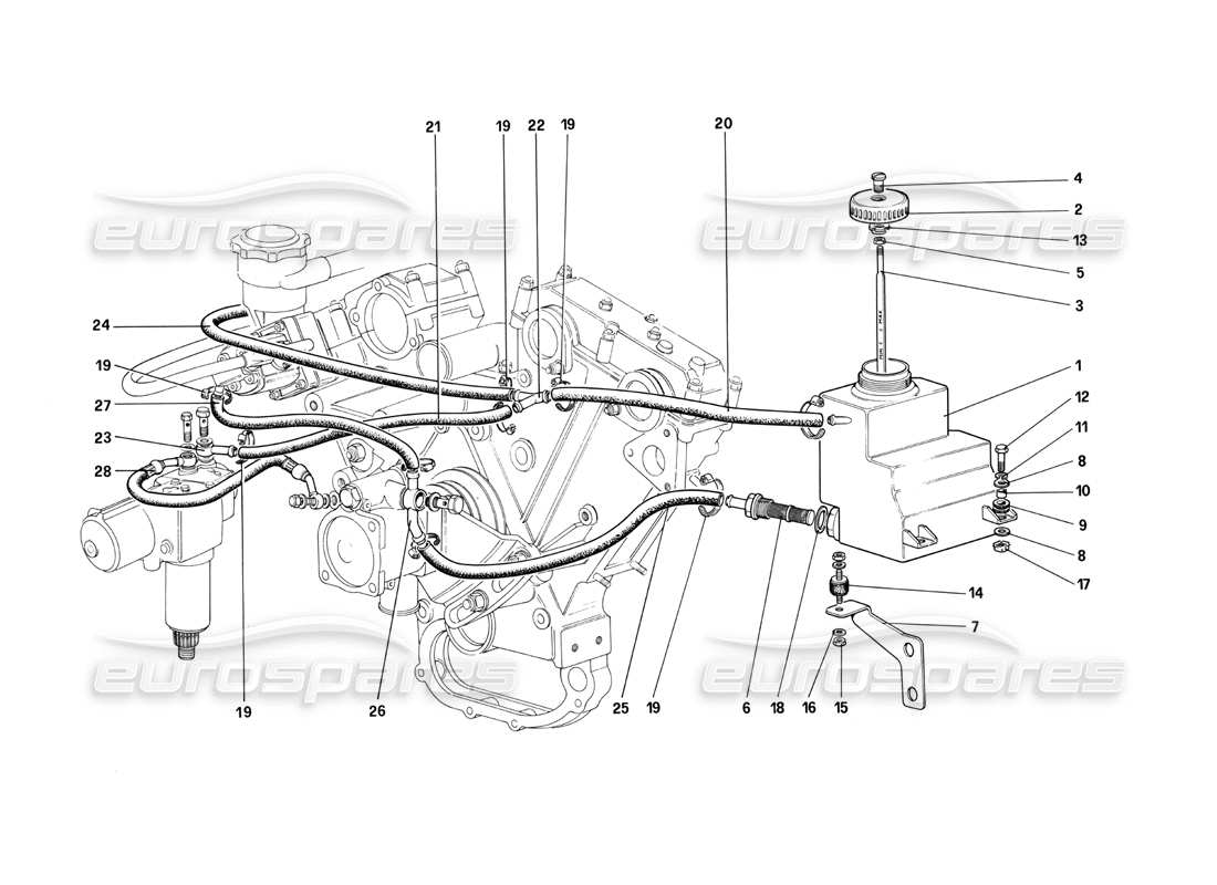 ferrari 412 (mechanical) öltank für servolenkung – öl-niveauregulierungssysteme für rechtslenker