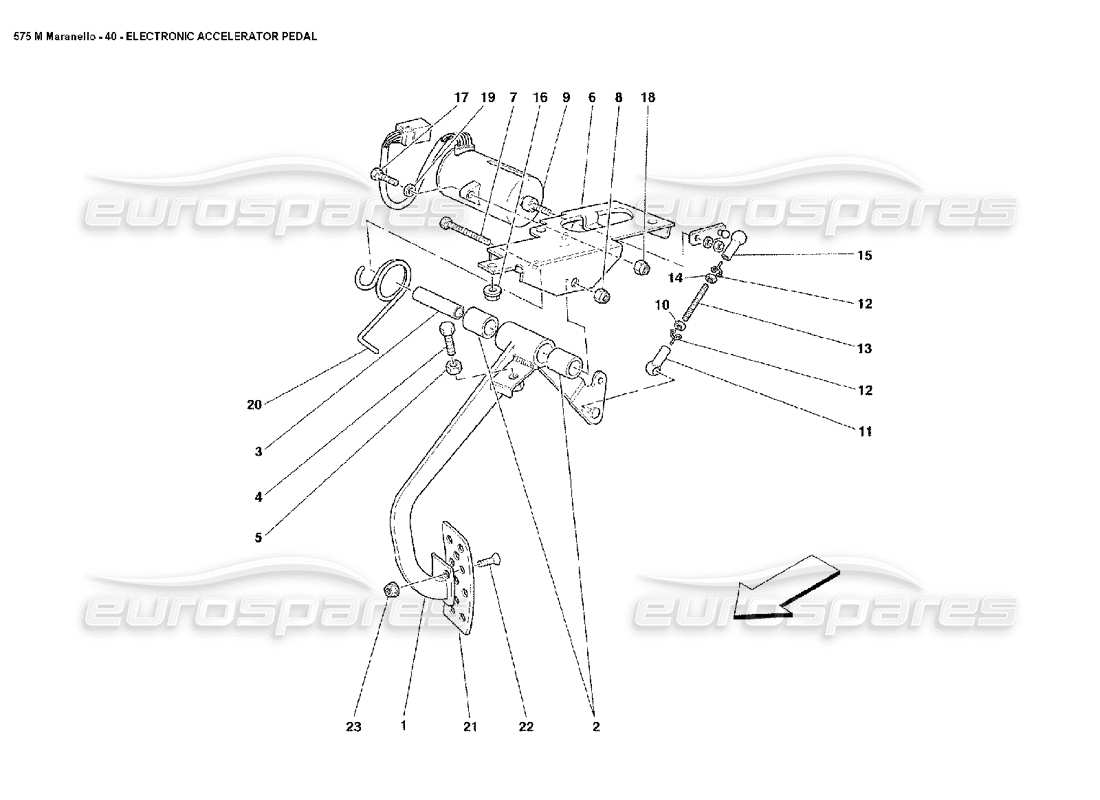 ferrari 575m maranello elektronisches gaspedal teilediagramm