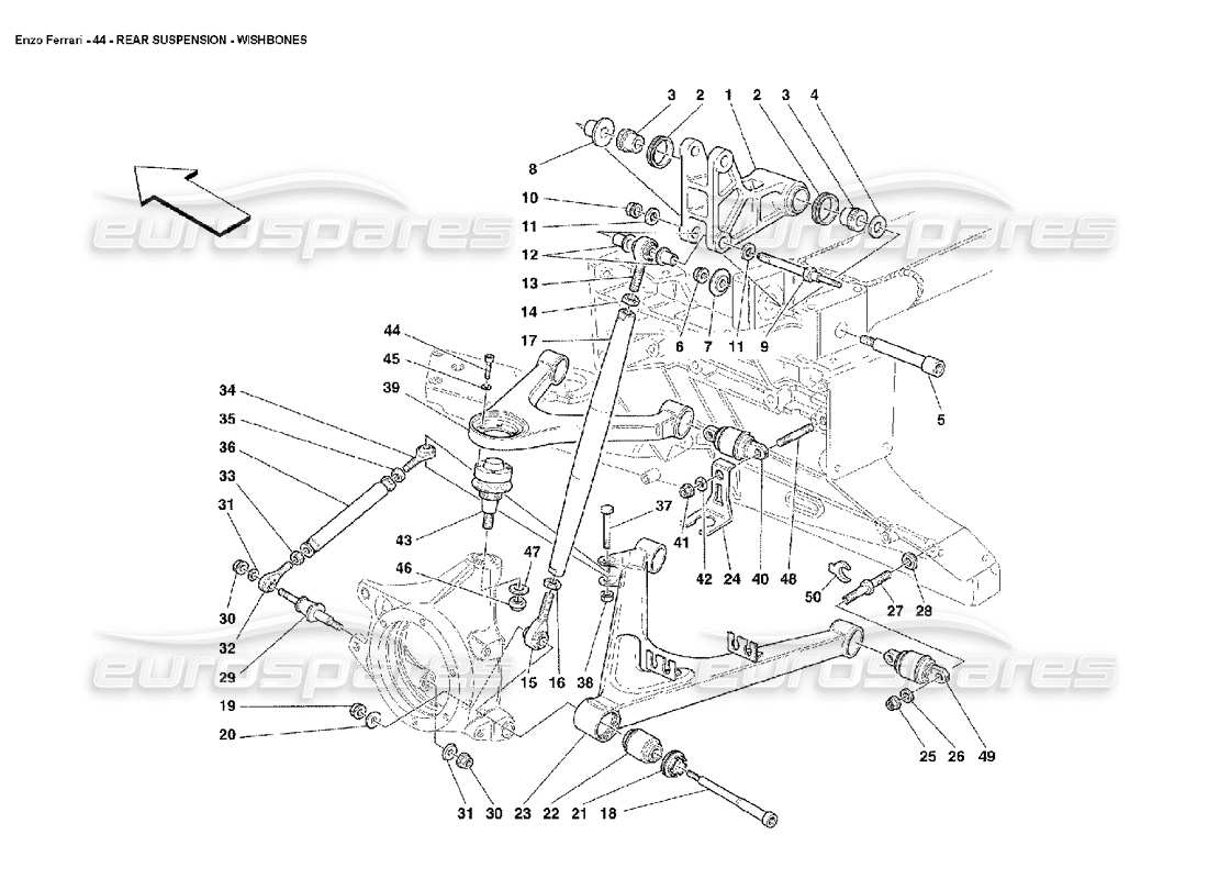 FERRARI ENZO QUERLENKER DER HINTERRADAUFHÄNGUNG TEILEDIAGRAMM ferrari enzo querlenker der hinterradaufhängung teilediagramm