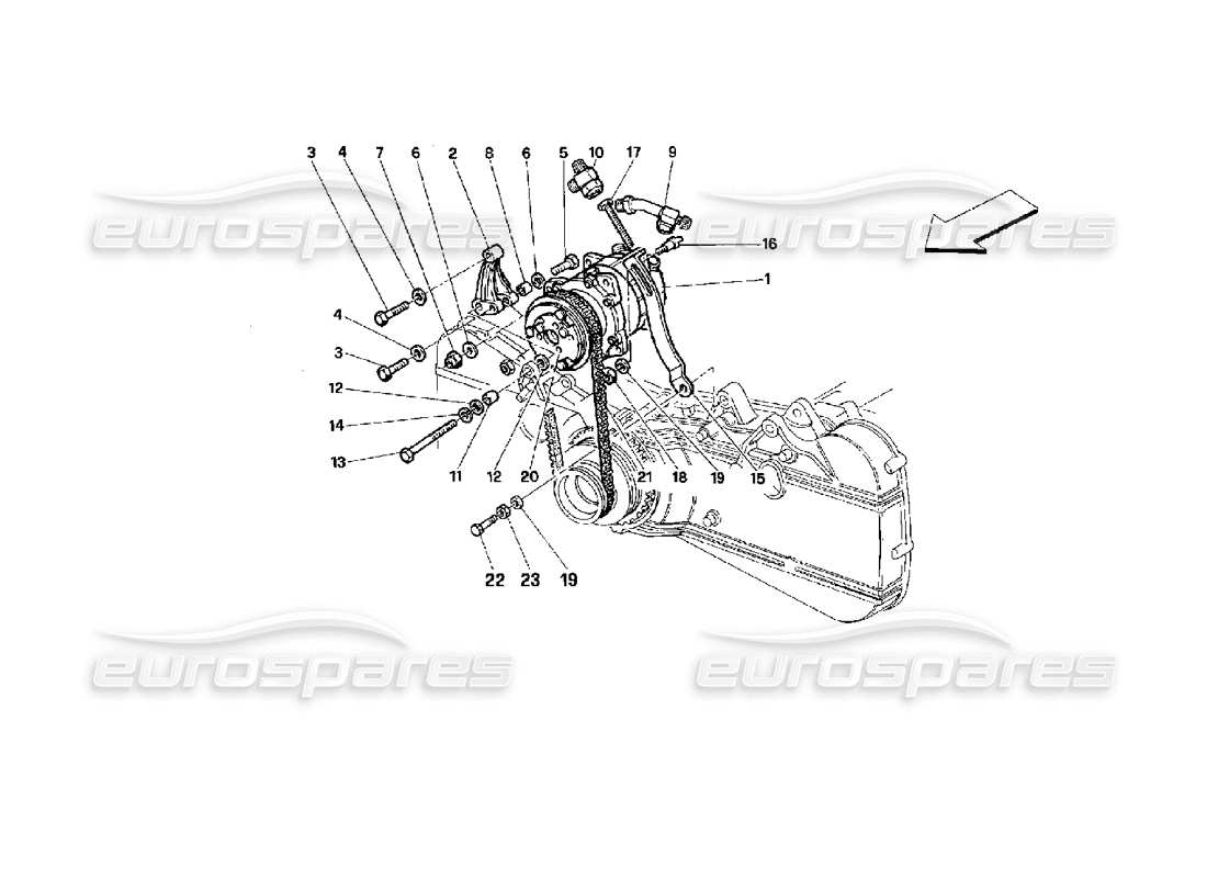 ferrari 512 tr teilediagramm des klimakompressors