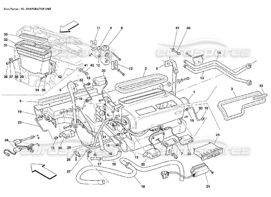 FERRARI ENZO VERDAMPFEREINHEIT TEILEDIAGRAMM ferrari enzo verdampfereinheit teilediagramm