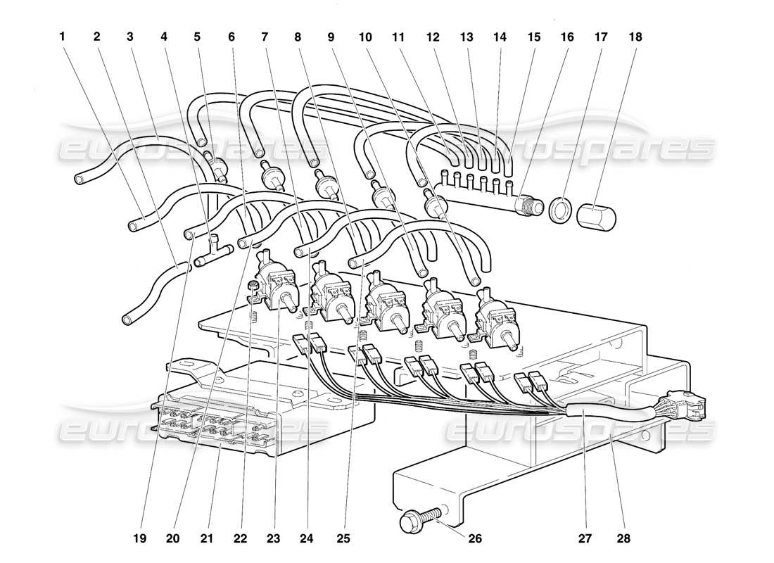 lamborghini diablo vt (1994) klimakontrolle teilediagramm