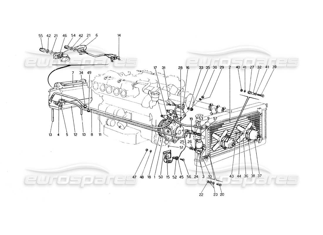 ferrari 400 gt (mechanical) teilediagramm der klimaanlage