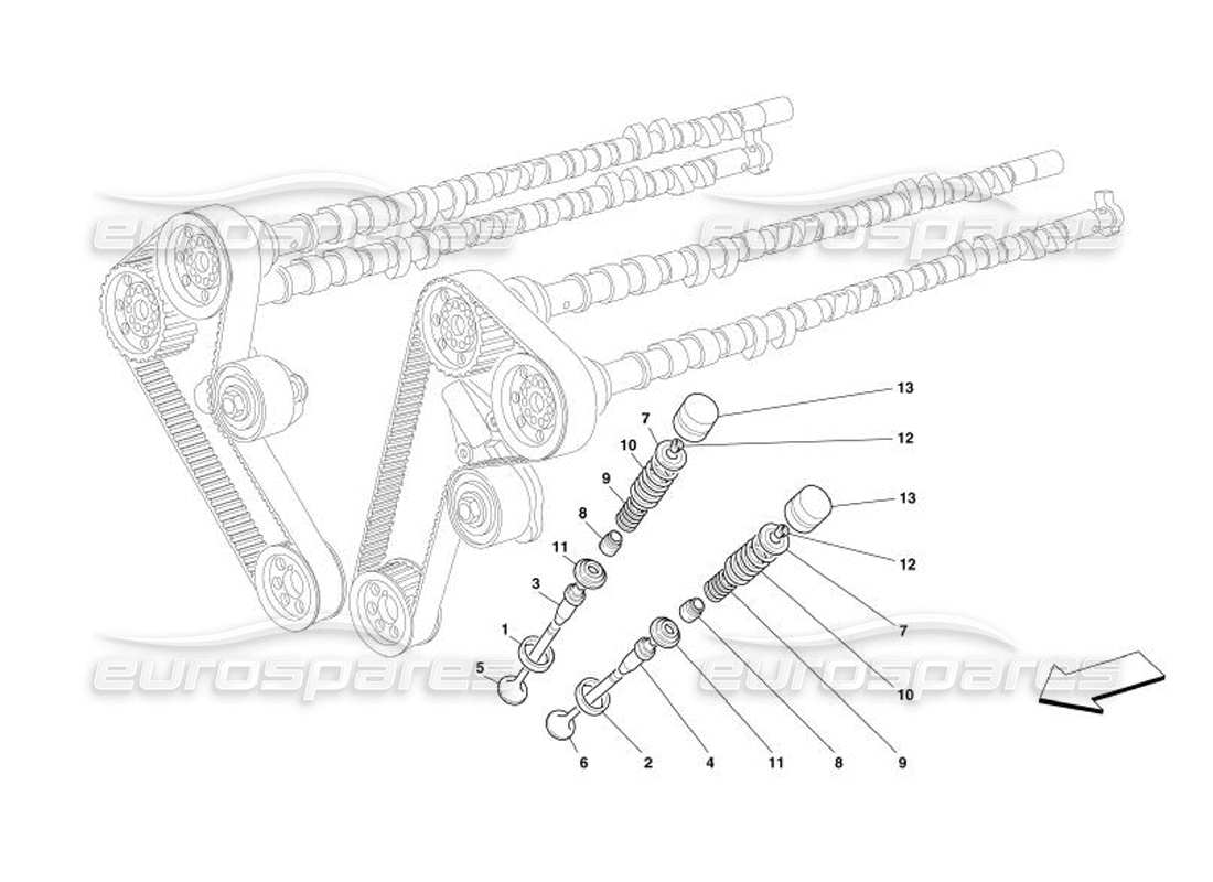 ferrari 575 superamerica steuerung - ventile ersatzteildiagramm