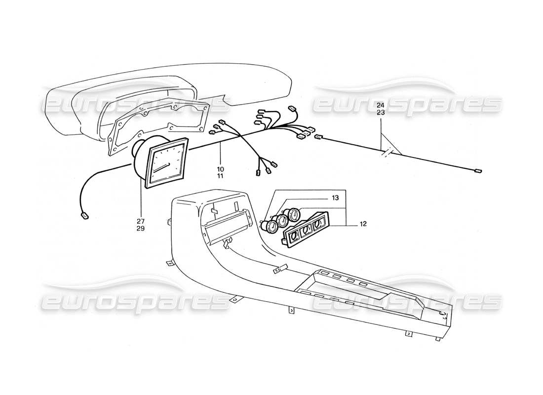 ferrari 412 (coachwork) mittelkonsole (schweiz) teilediagramm