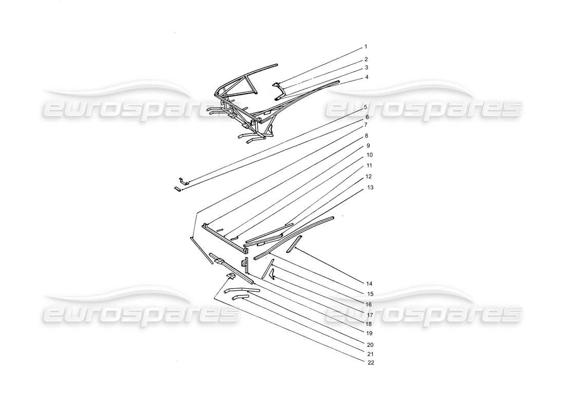 ferrari 365 gtb4 daytona (coachwork) front frame work part diagram