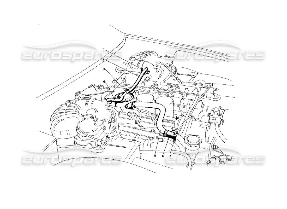 ferrari 400i (1983 mechanical) teilediagramm des blow-by-systems