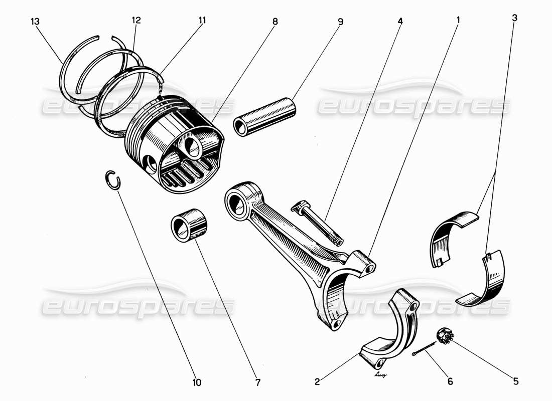 ferrari 330 gt 2+2 pleuelstangen-teilediagramm